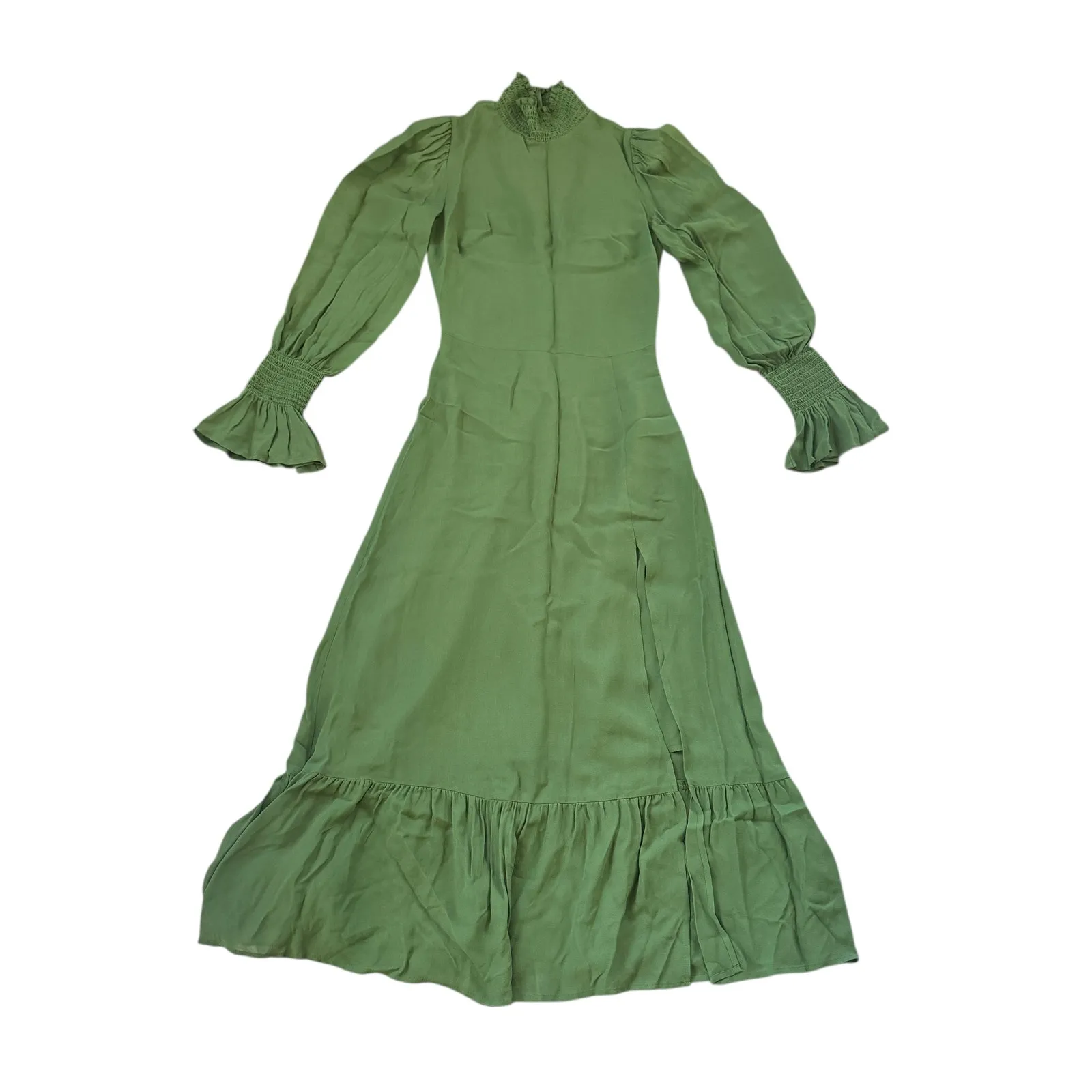 Reformation Galena Midi Dress Moss Green - Image 4