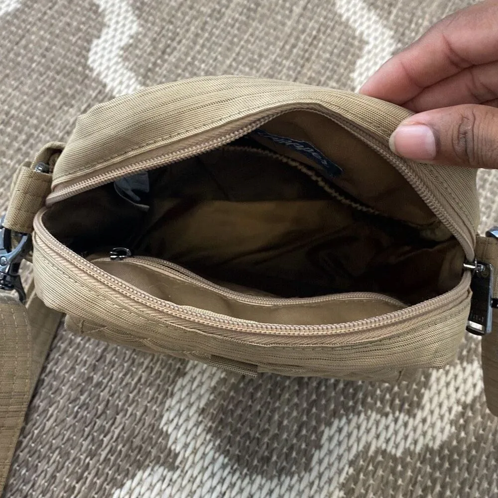 Lug Flapper Multi pocket Crossbody bag Tan - Image 6