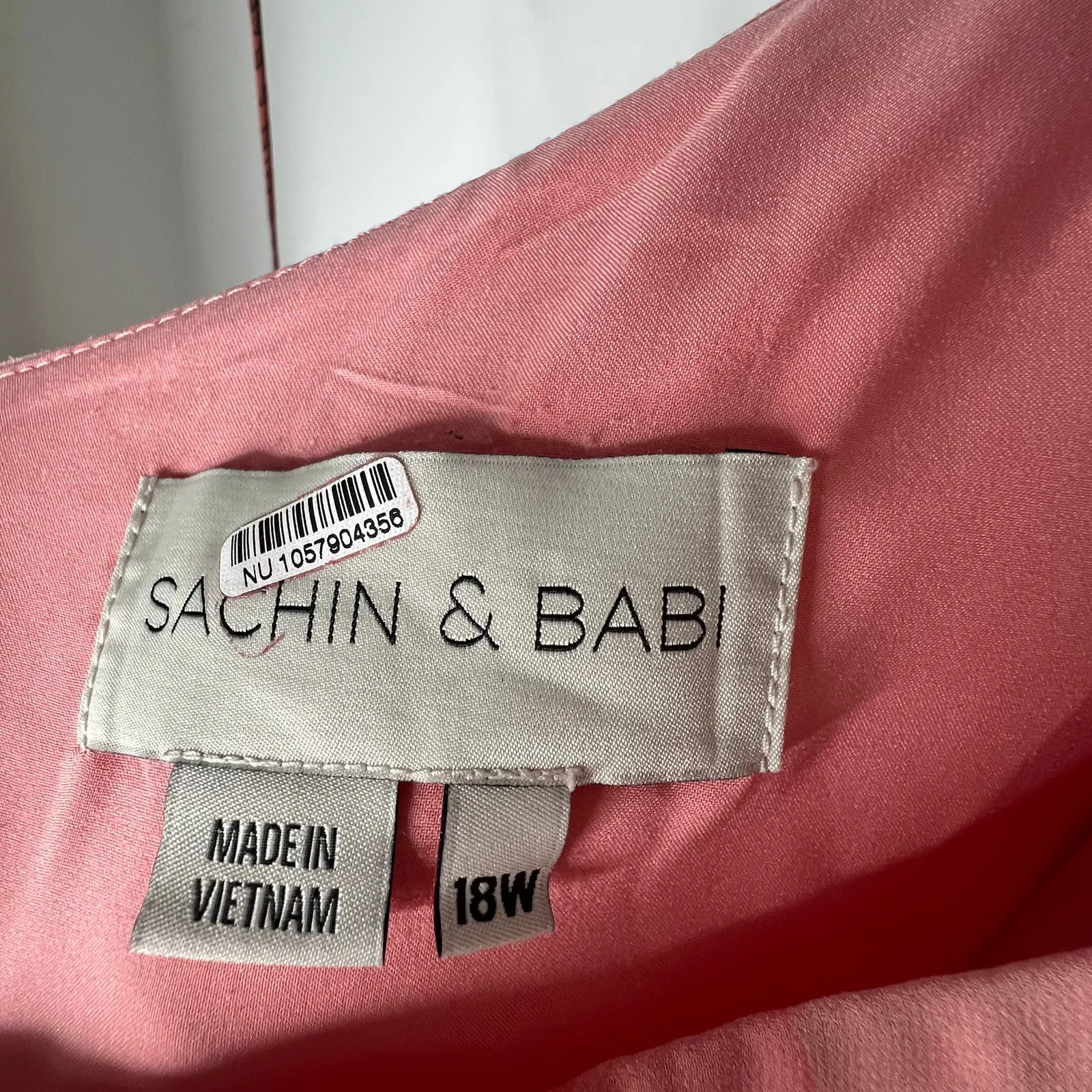 Sachin + Babi Pink Floral One Shoulder Chelsea Maxi Gown Dress Size 18W - Image 5