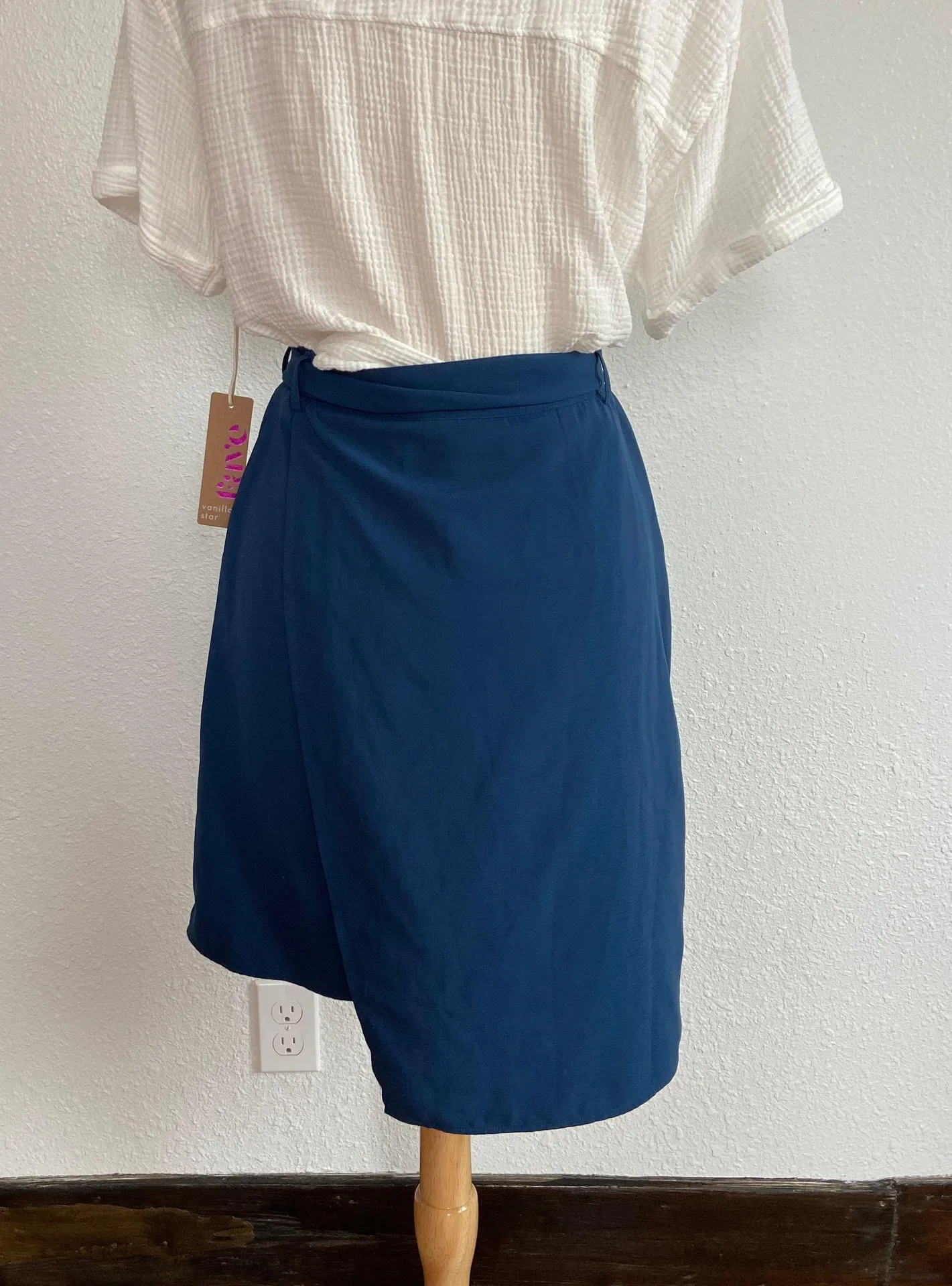 The Fifth Label Solid Blue Wrap Skirt - Image 3