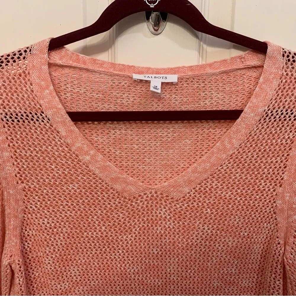Talbots Pink Tunic Relaxed Fit 3/4 Sleeve - Image 5