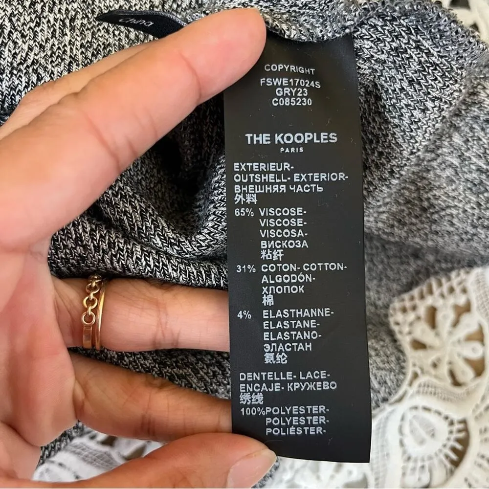 The Kooples Sport Fleece Lace-Trim Sweatshirt - Image 8