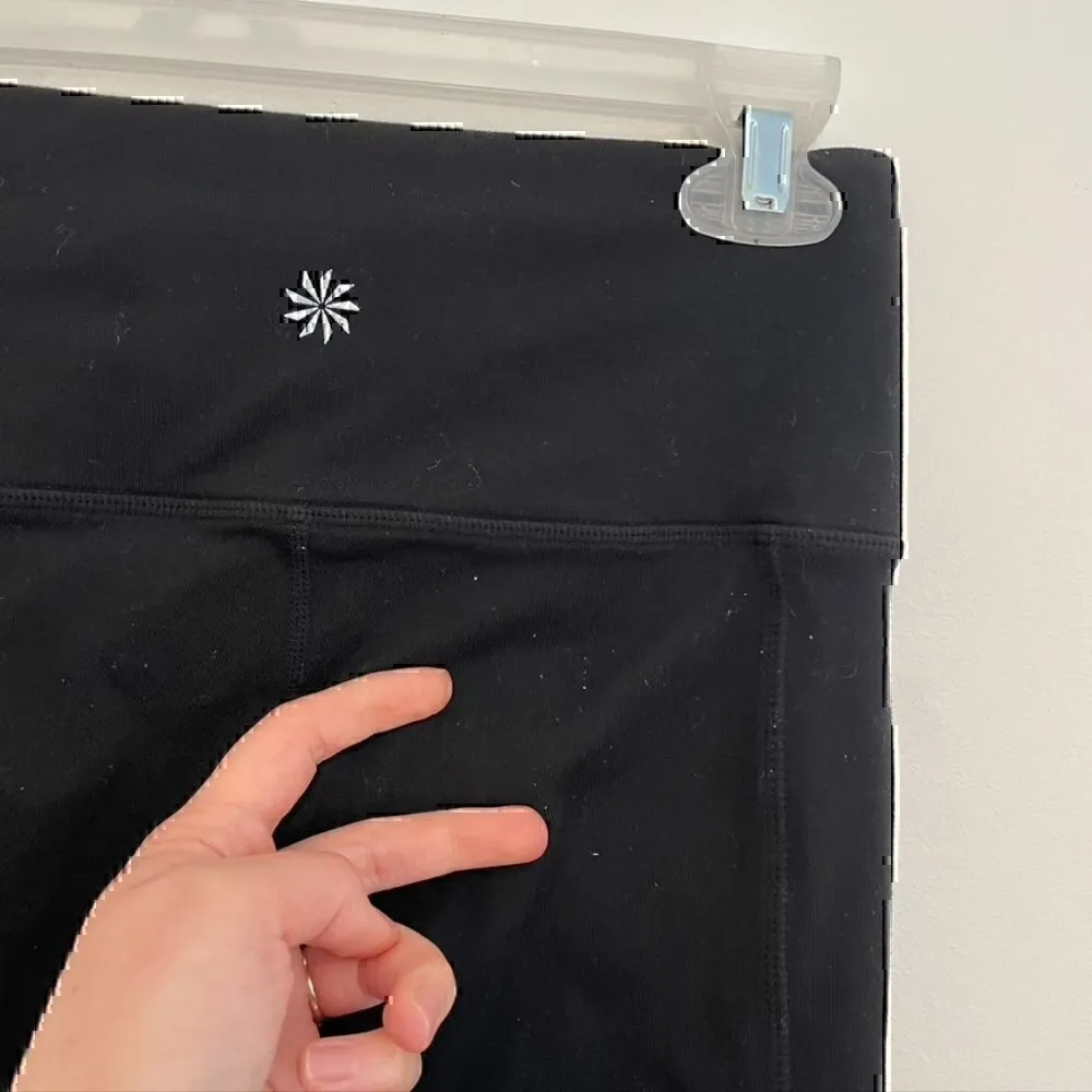 ATHLETA High Rise Metro Drifter Tight Solid Black High Waisted Active Workout S - Image 11