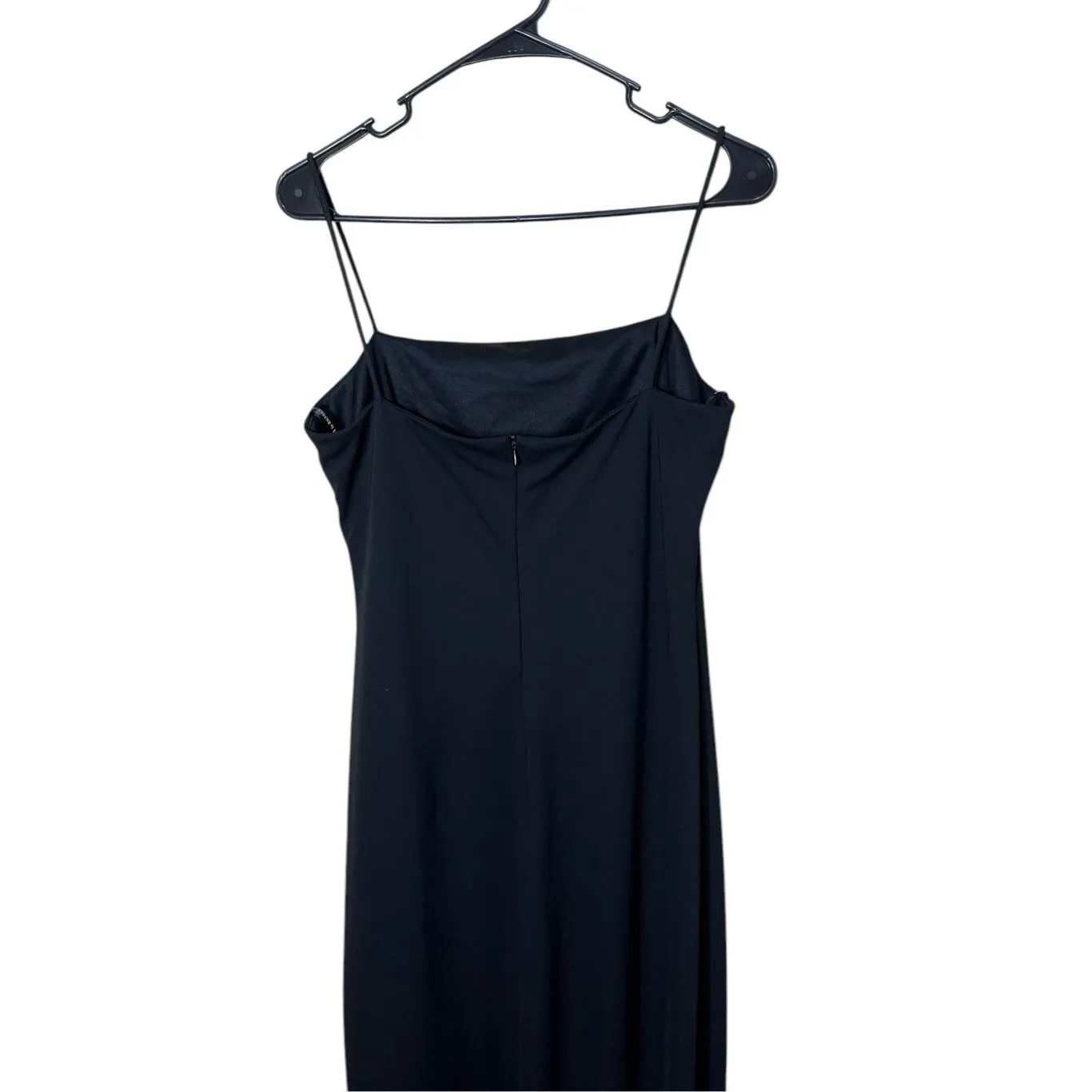 Vintage Arianna By Rachel‎ Kaye Y2K Black Maxi Gown Embroidered Flowers Size 10 - Image 8