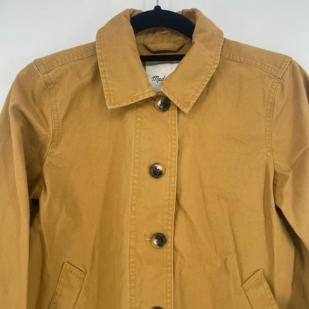 Madewell Northwood Utility Jacket Sahara Sand sz XXS Tan Cropped Chore Military - Image 3