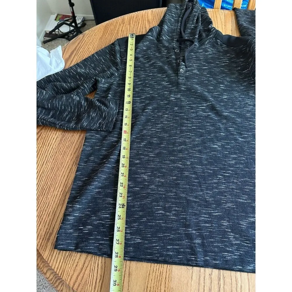 Rock And Republic Long Hoodie V Neck Size Large Active Wear  Lightweight - Image 4