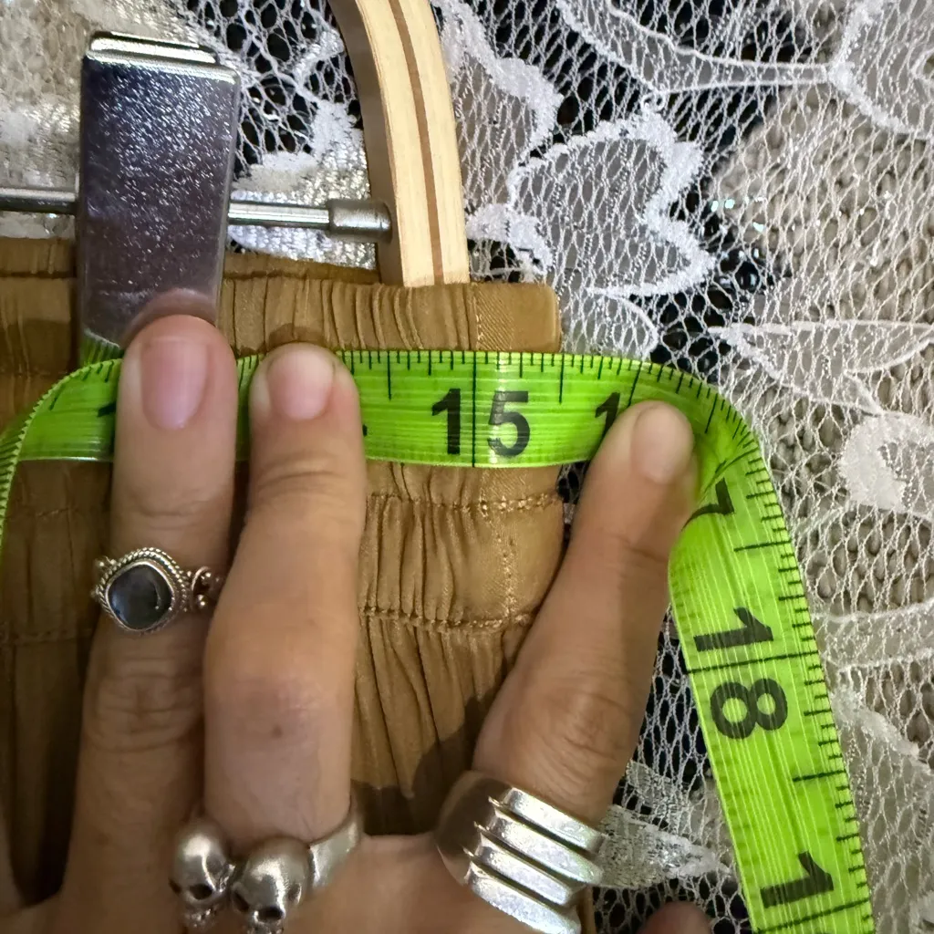 Rachel Zoe yellow gold Maxi Skirt with seashell Detail drawstring tiered peasant - Image 14