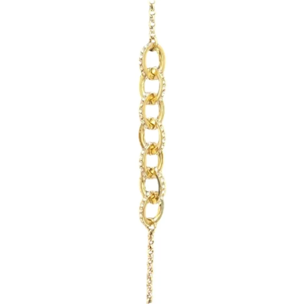 Charter Club Gold Tone Crystal Rings Station Necklace 30" Bracelet Earrings Set - Image 2