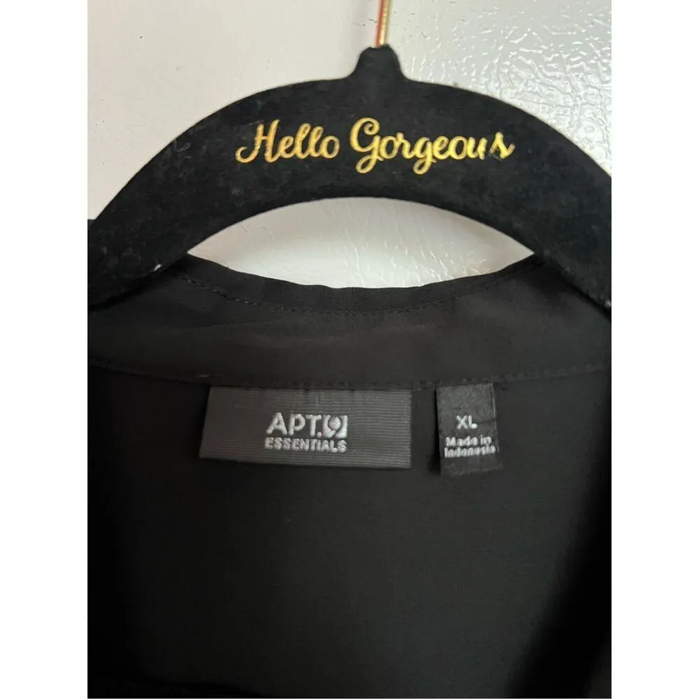 Apt. 9 Black Button Up Blouse Woman’s Size XL - Image 4