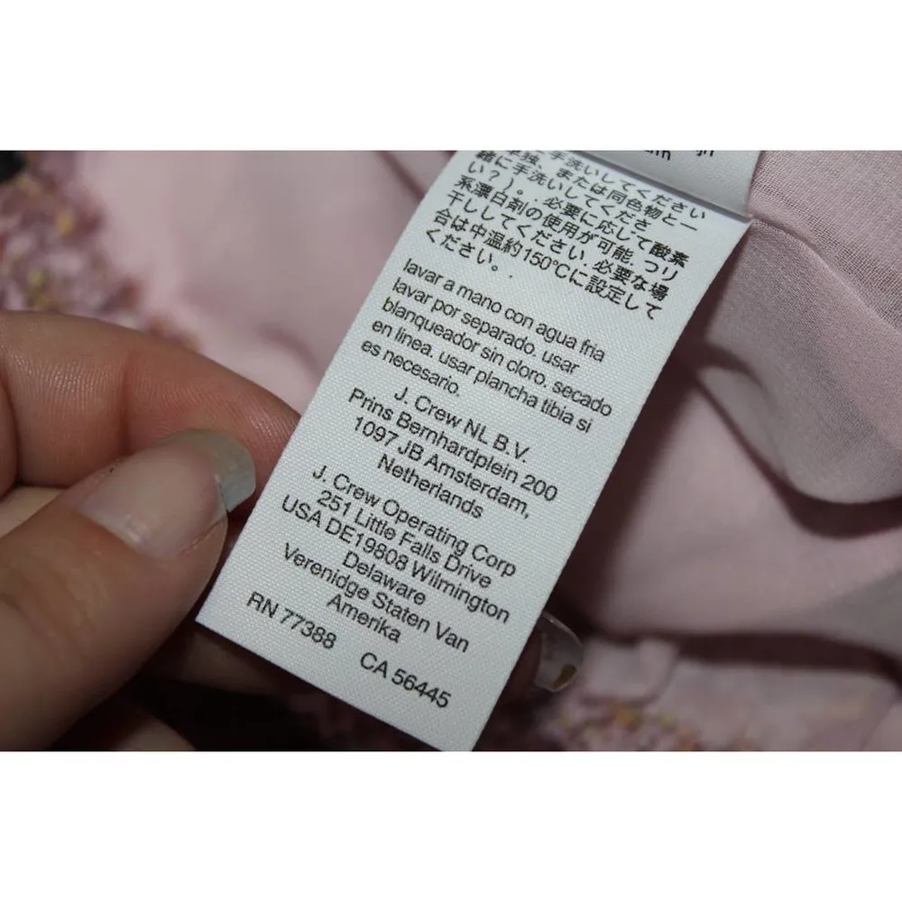 Women's J. Crew Pull-On Silk Pant Pink Beach Paisley Silk Yellow Orange Size 0 - Image 6