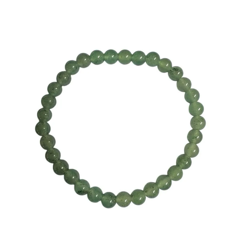 Chlorite Phantom Quartz Bead Bracelet – Garden Quartz Green - Image 4