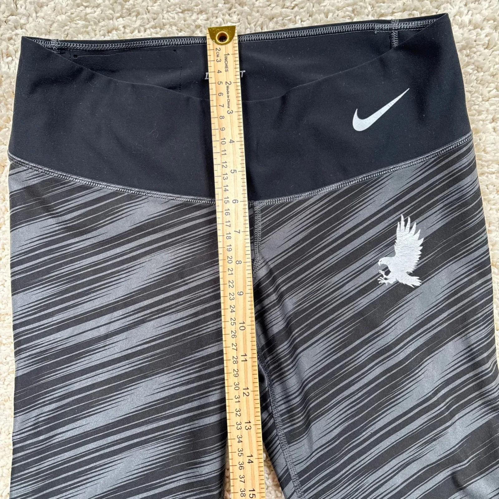 Nike Dri-FIT Women's Legend 2.0 Tight Athletic Leggings Black Gray Eagle M - Image 3