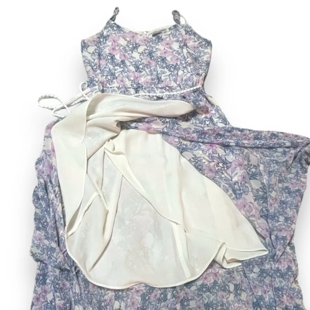 Vince Camuto Spaghetti-Strap Pastel Floral Ruffle Midi Dress, Women’s Size 8 - Image 8