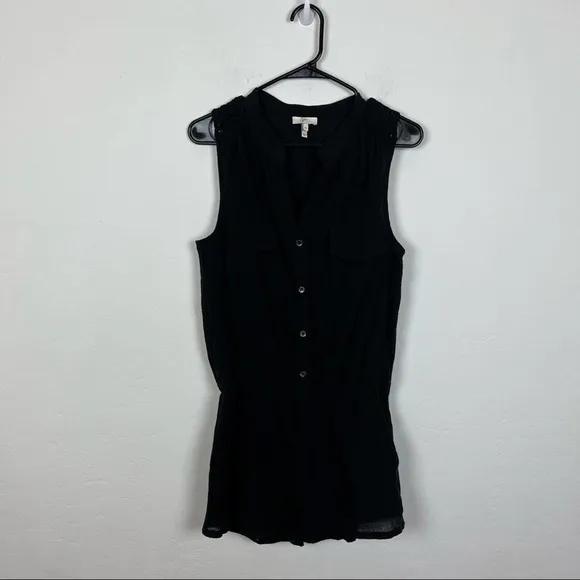 Joie Black Sleeveless Romper - Image 3