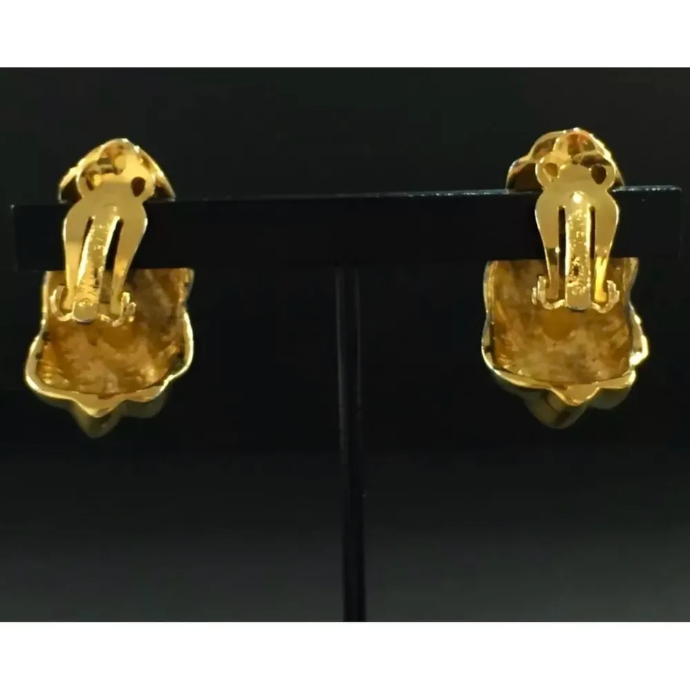 Givenchy gold clip earrings - Image 4