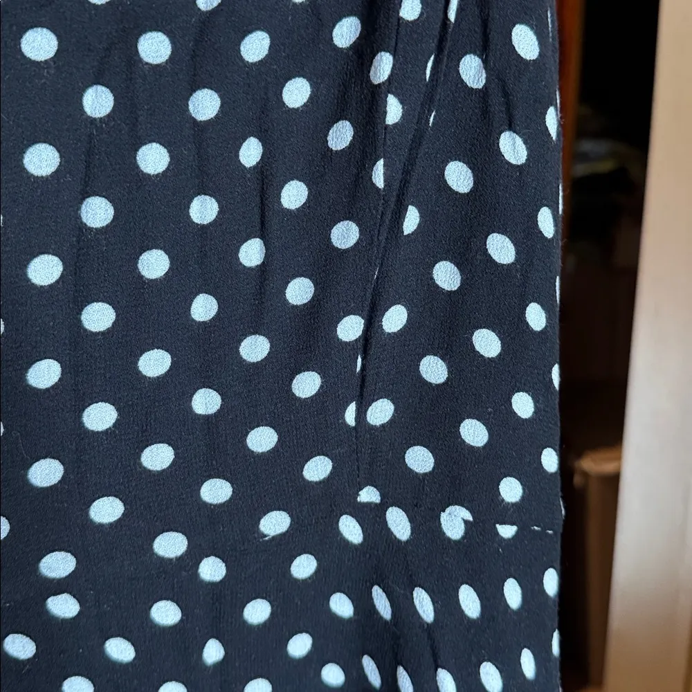 Forever 21 Black and White Polka Dot Knee Length Midi Dress Size Medium - Image 5