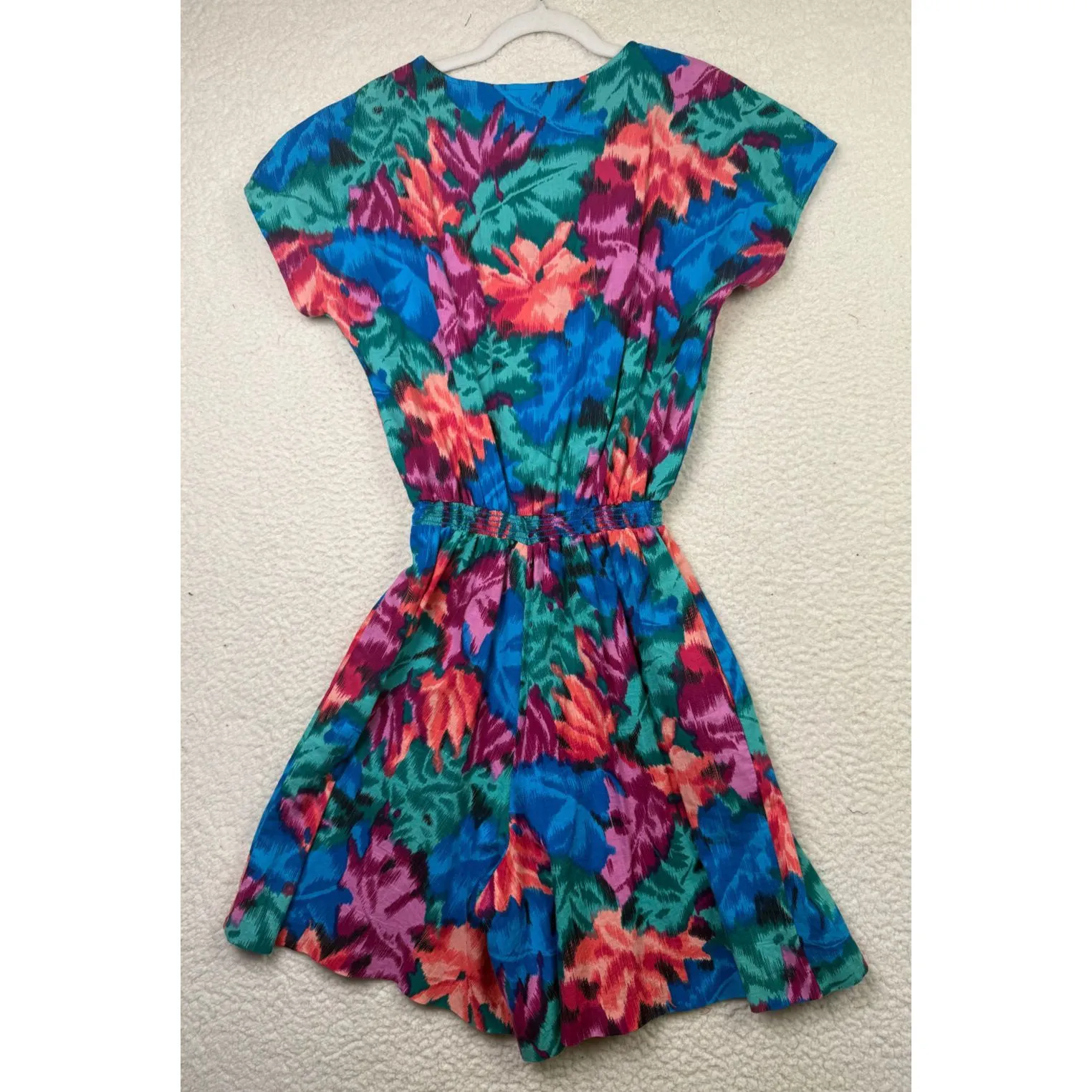 Vintage Hilo Hattie Womens Size Large Floral Postcard Hawaiian Shorts Romper‎ - Image 2