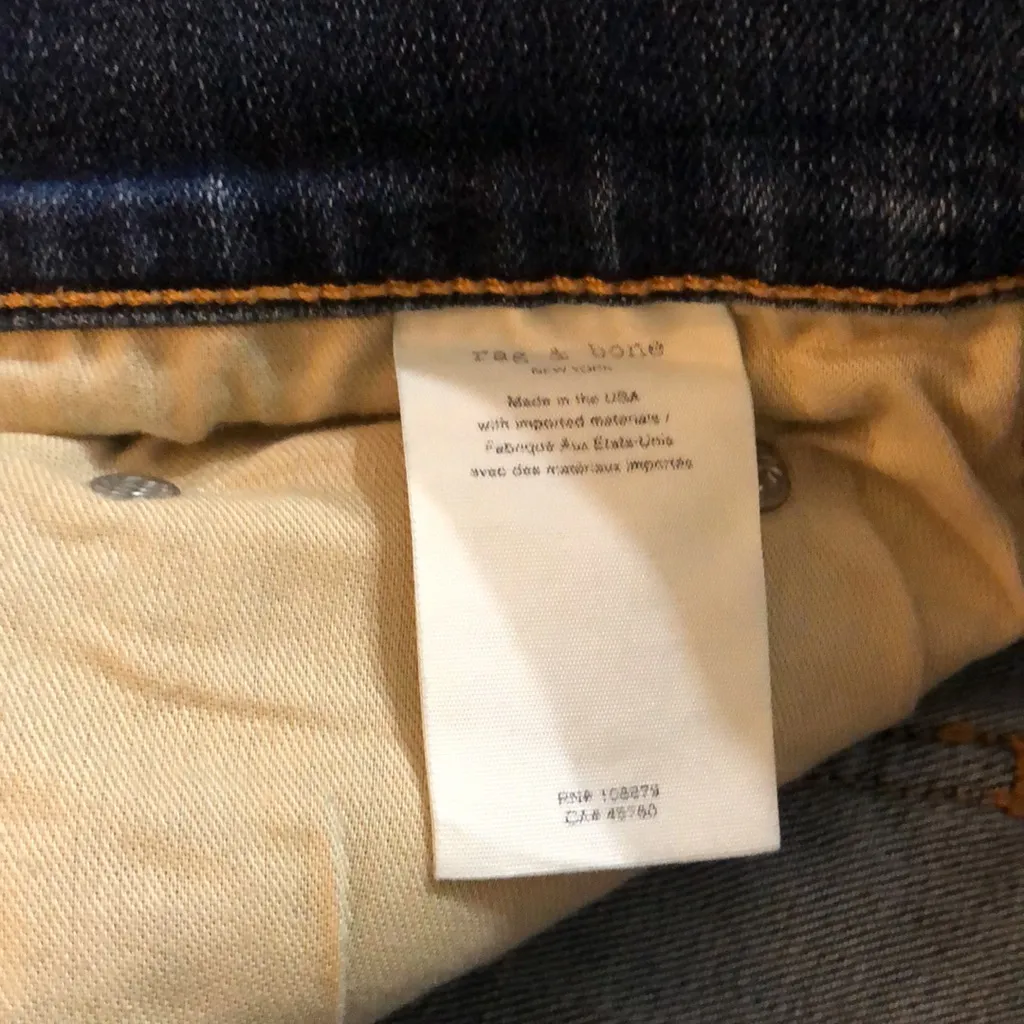 Rag and Bone 5 pocket jeans flare ragged hem - Image 7