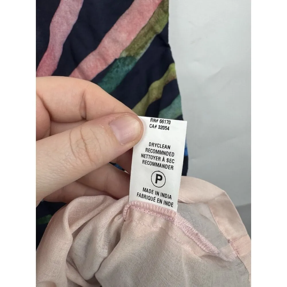 Conditions Apply Anthropologie Dress Women XS Pink Palm Frond Linen Blend NEW - Image 8