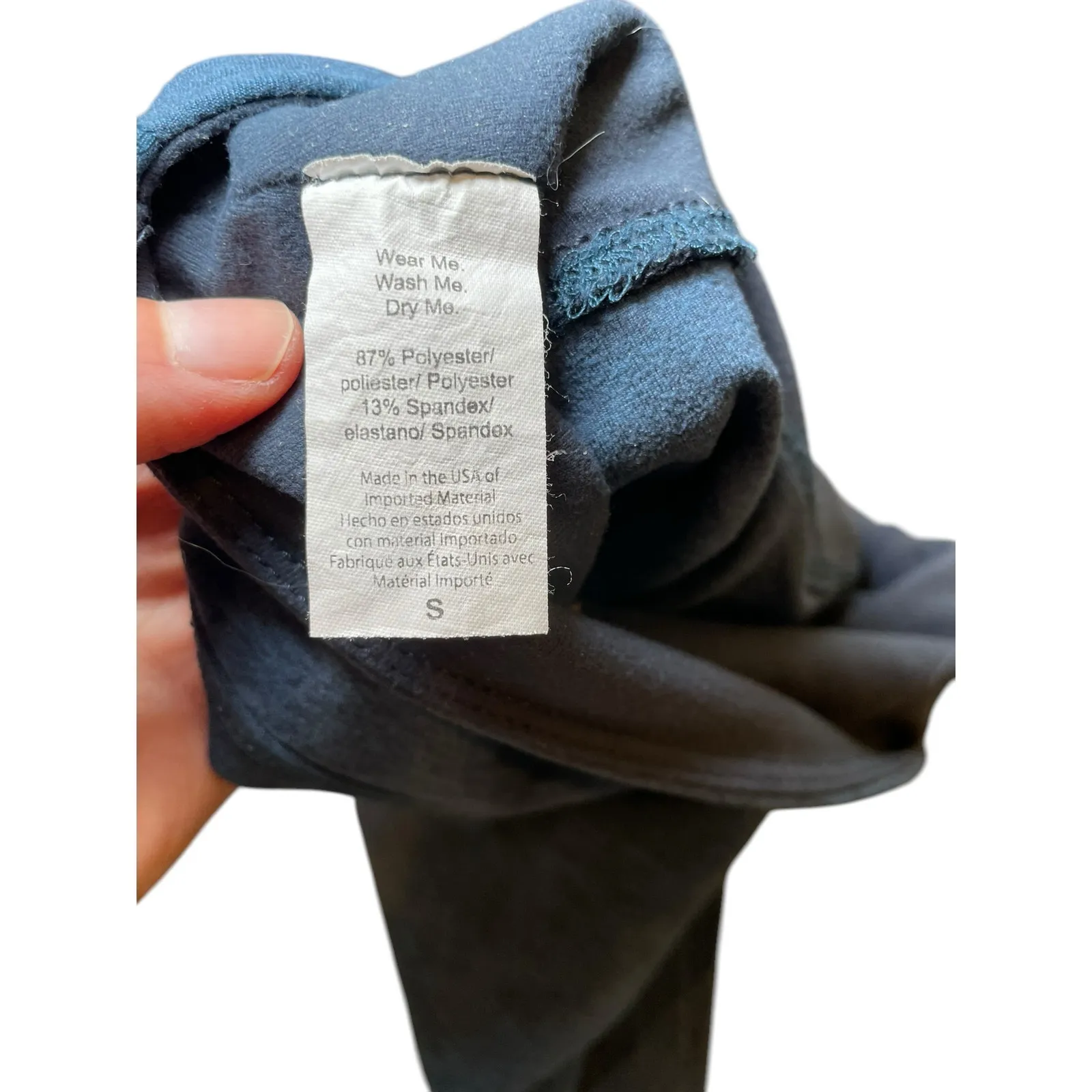 Beyond Yoga‎ X Barre Women Size Small High Waisted 5" Biker Shorts Blue Spacedye - Image 3