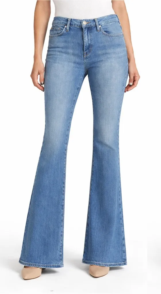 FRAME Le High Flare Jeans Size 31 High Rise Light Wash Stretch Denim - Image 1