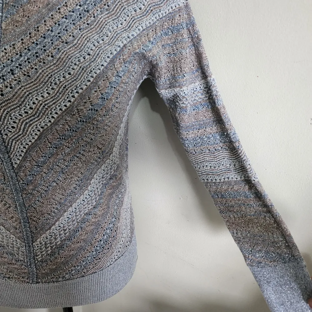 White House Black Market Metallic Boatneck Sweater - Image 4