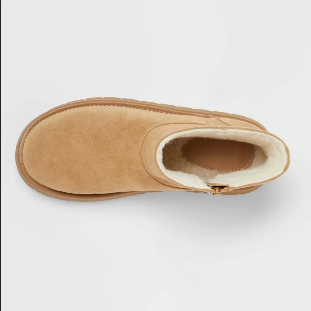 Universal Threads Universal Thread Target Tan Microsuede Ankle Boots | Memory Foam | Size 9 - Image 3