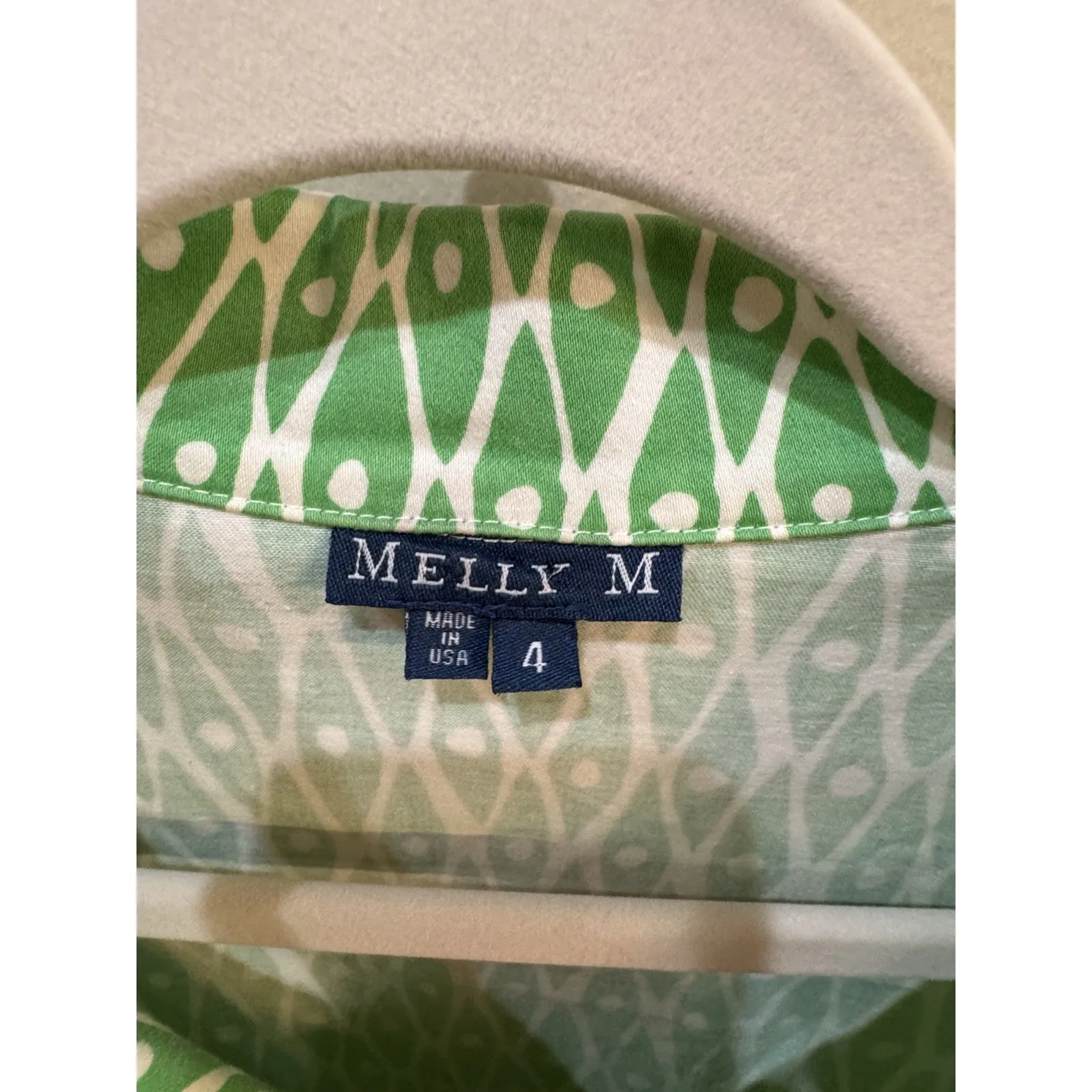 Melly M Dress Women‎ Size 4 Green Geometric Stretch Preppy Resort Golf - Image 7