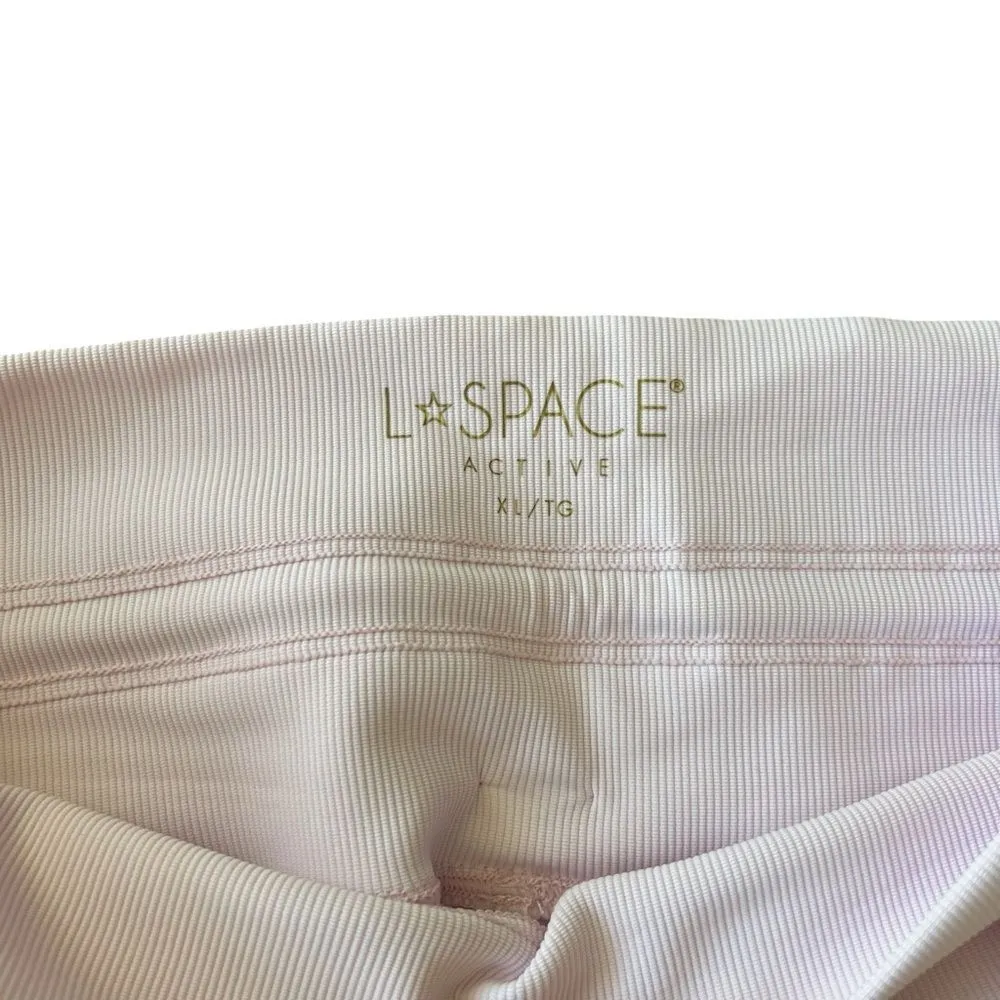 Revolve L*Space XL High Ride Turner Leggings Ribbed Peony Pink Pastel Active New - Image 8