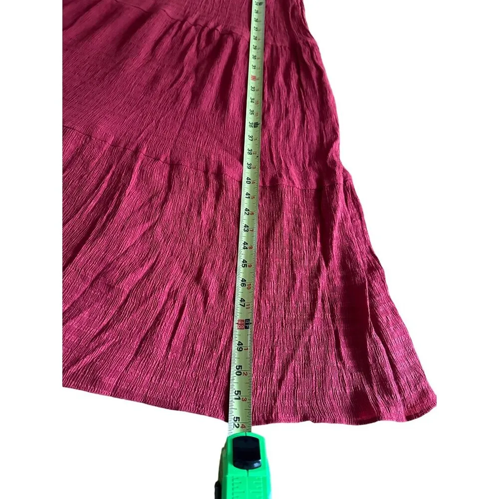 Pretty Garden Multi Tiered Long Dress Ruffled Sleeves Keyhole Neck Layer… - Image 15