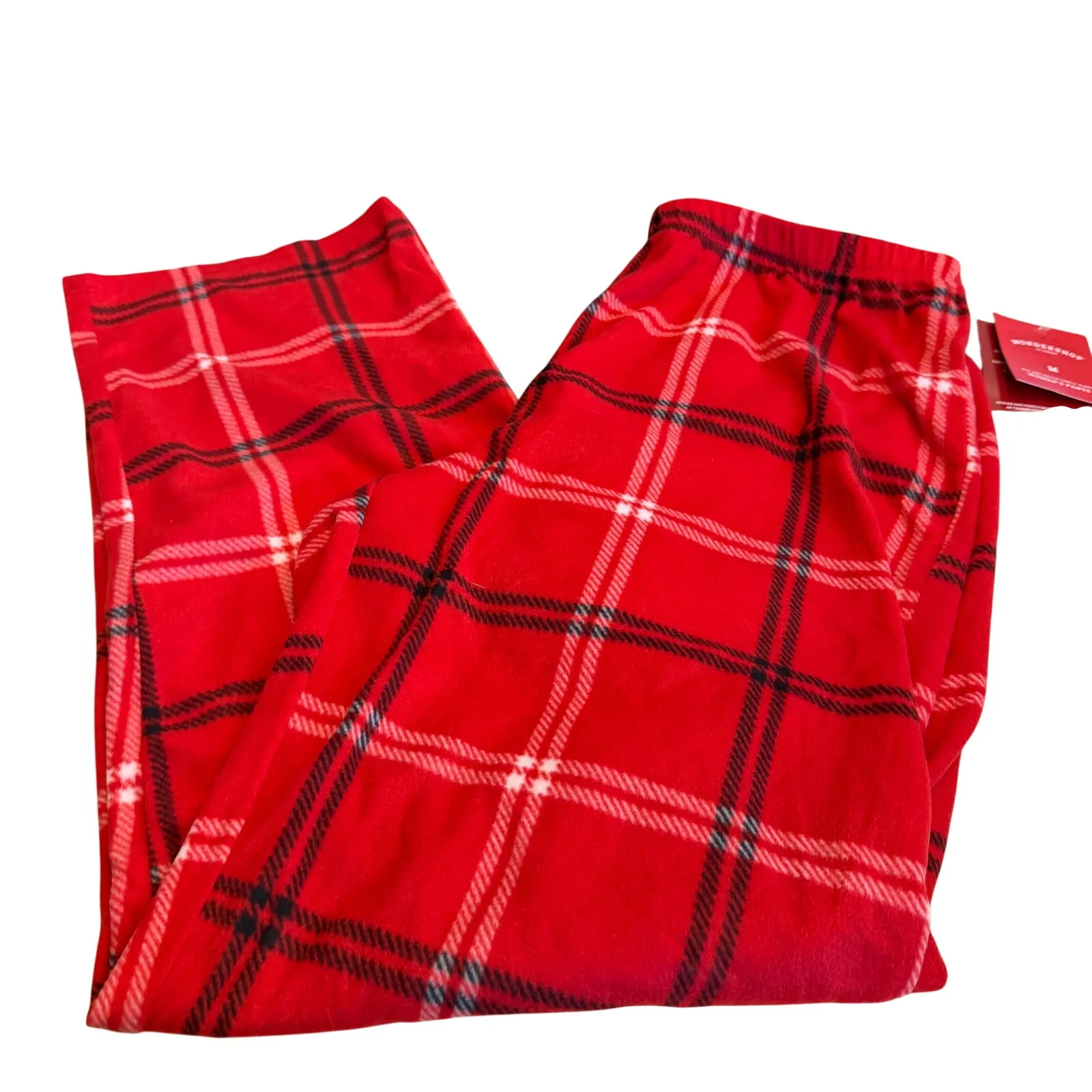 Wondershop Red Plaid Fleece Pajama Pants - Image 9