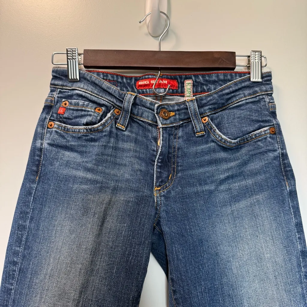 Big Star Jeans‎ Y2k Flary Bootcut Wide Jean Mid Rise Dark Wash 25R - Image 2