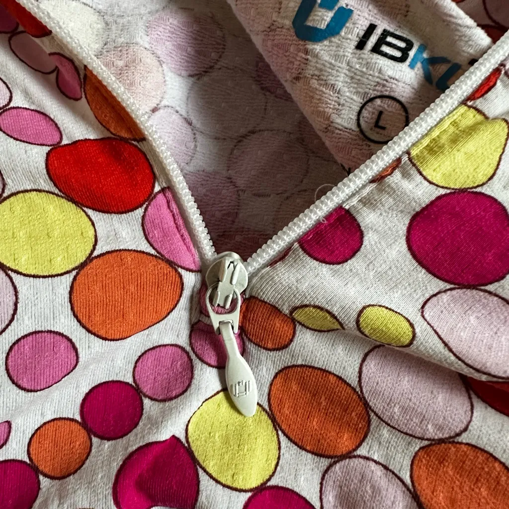 IBKUL 1/4 Zip Pink Orange Top Mesh Sides UPF Golf Athletic Activewear Outdoor Size L - Image 6