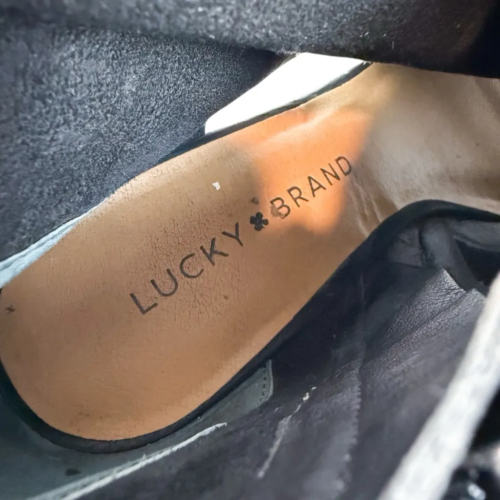 Lucky Brand Keteera Black Leather Open Toe Cut Out Ankle Bootie Boot Size 7 - Image 12