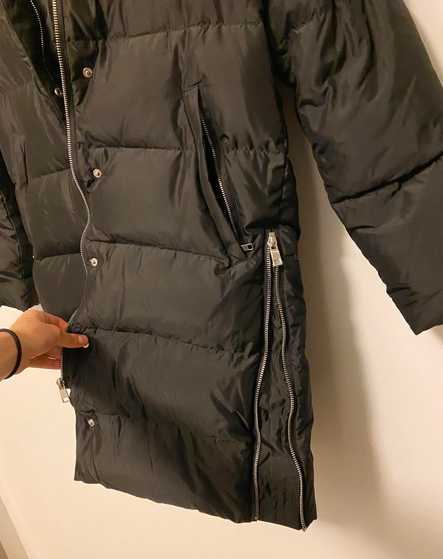 Grenadina Zip-detailed Quilted Shell Hooded Down Coat Black - Image 6