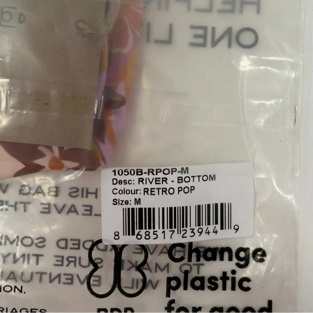 Stone Fox Swim River Bikini Bottom In Retro Pop Adjustable Side Tie Thong Size M - Image 13