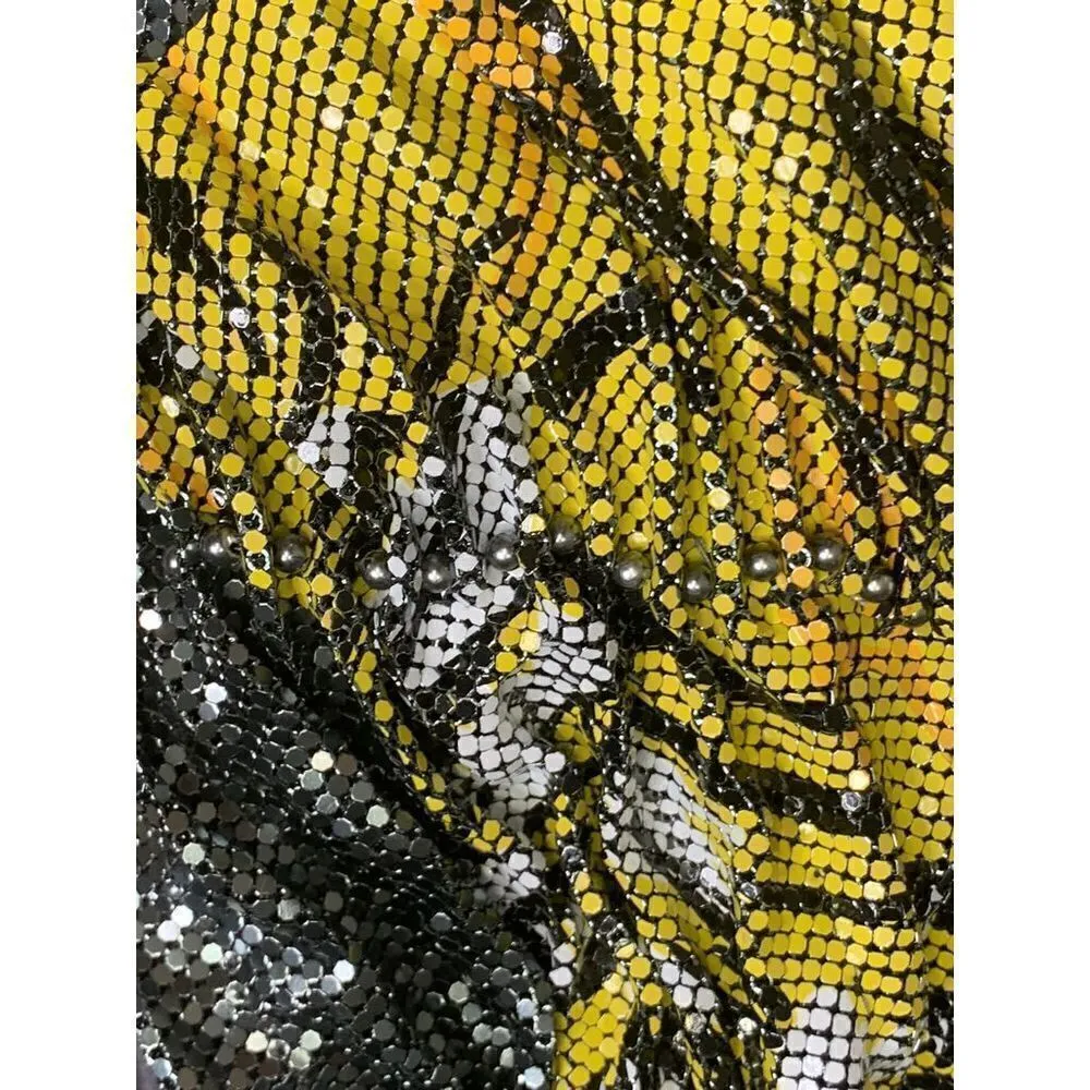 New. SKY chain mail animal print mini dress. Gray Size XS - Image 11