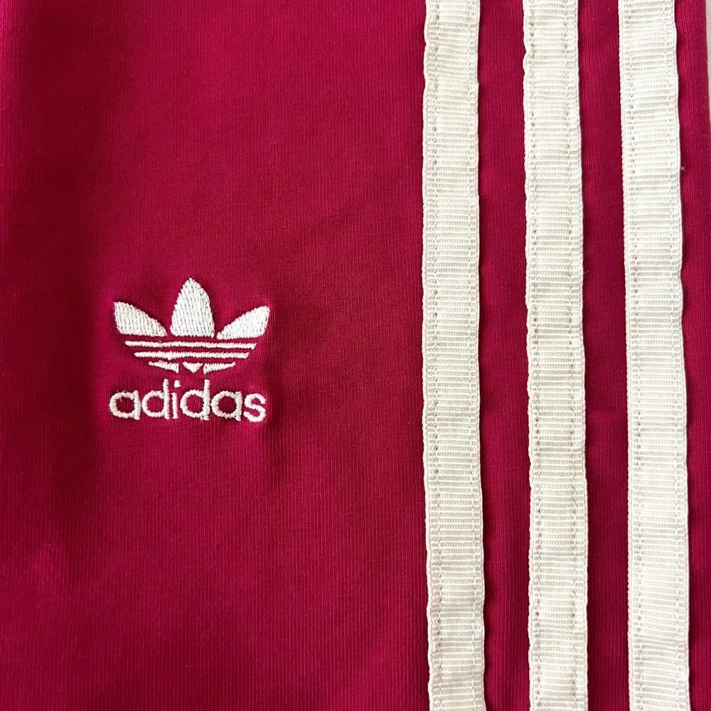 Adidas Pink Striped Biker Athletic Shorts - Image 3