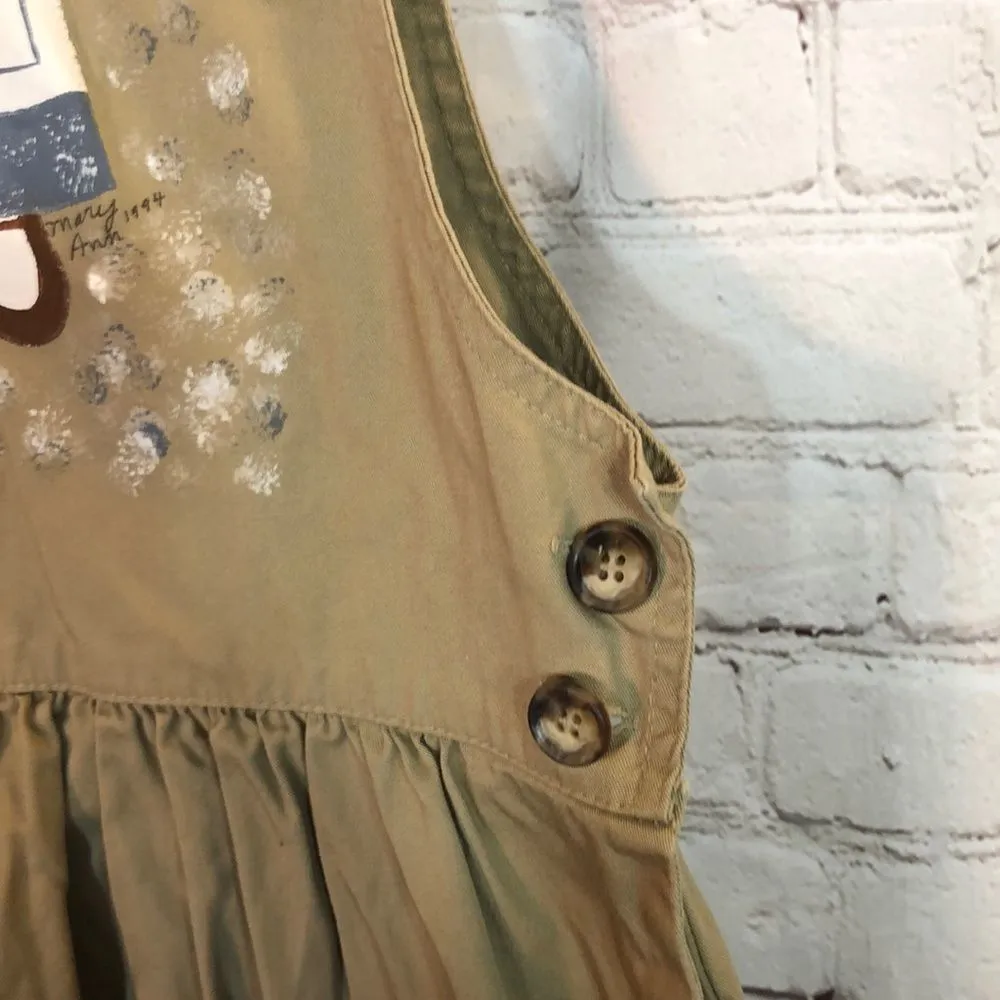 Vintage Jumper Dress With Hand Painted Image of Kids/Dolls OOAK 1994 XL? Size undefined - Image 4