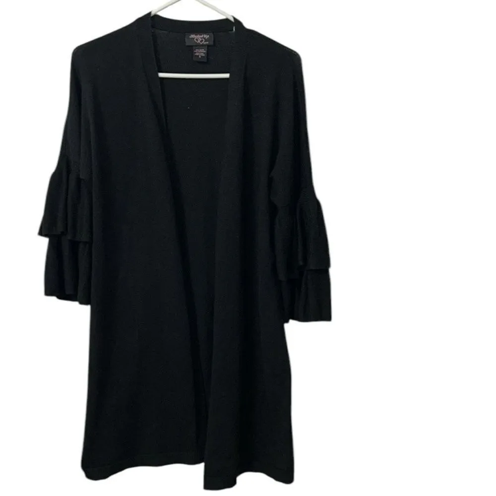 Chelsea28 Gray Crop Open Front Wool Blend Jacket (Size Large) - Image 2