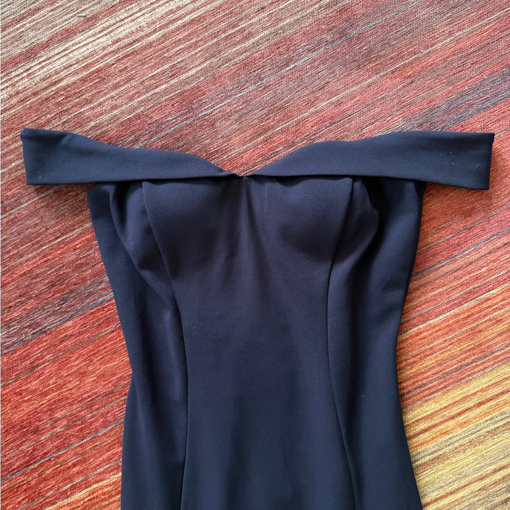 Windsor navy maxi gown off the shoulder - Image 7