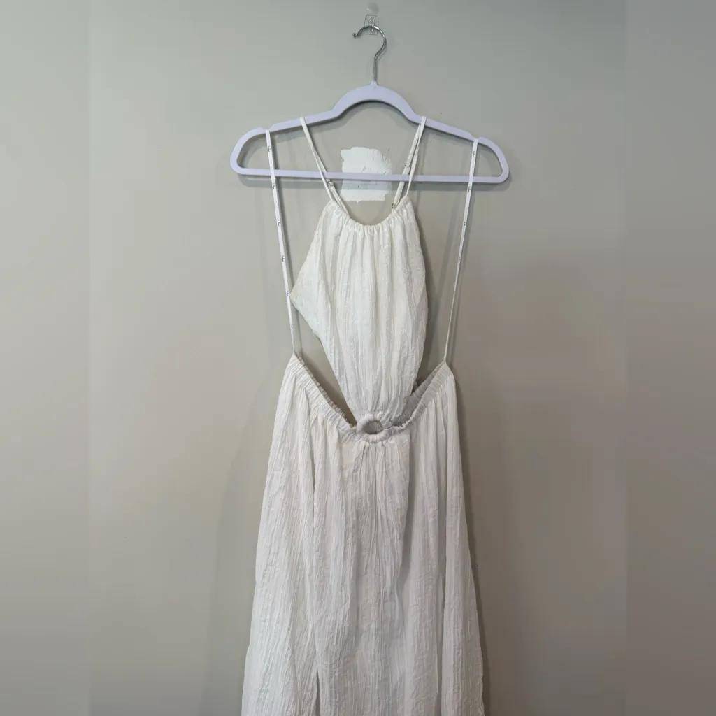 Lulus Follow Your Bliss White Maxi Cut Out Beach Dress Size XL 2241 - Image 8