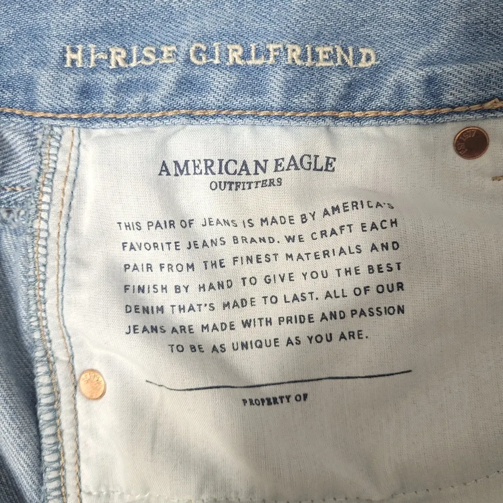 American eagle jeans high rise girlfriend blue size 6 - Image 11