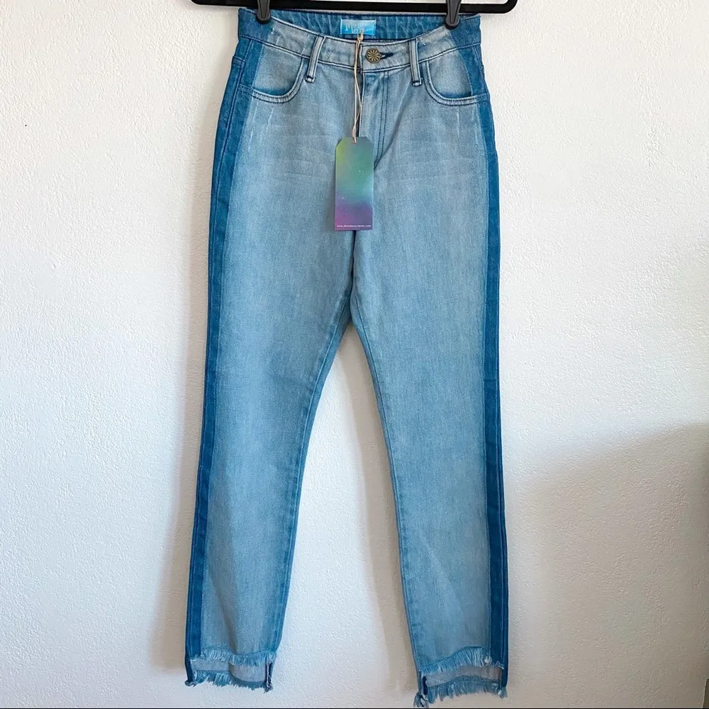 Show Me Your Mumu Tribeca Skinnies Azurine Double Take Jean Size 25 - Image 3