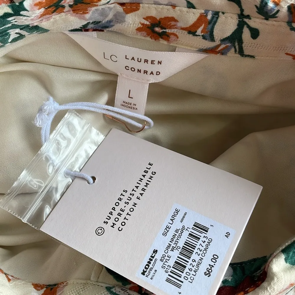 LC Lauren Conrad Floral Puff Sleeve Dress - Image 6