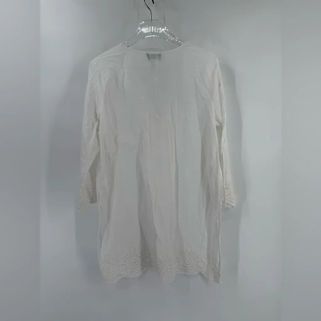 MIRACLESUIT® x Talbots  EYELET TUNIC‎ size large - Image 3