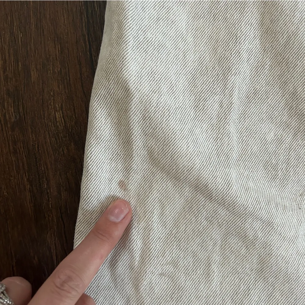 Universal Thread Cream High Rise Cropped Wide Leg Pants Casual 14 12 Denim Jeans - Image 10