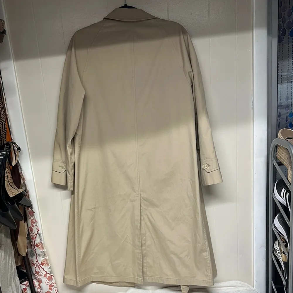 LONDON FOG MAINCOAT EDITION BEIGE ALL WEATHER TRENCH COAT 14 REG 44" LONG - Image 5