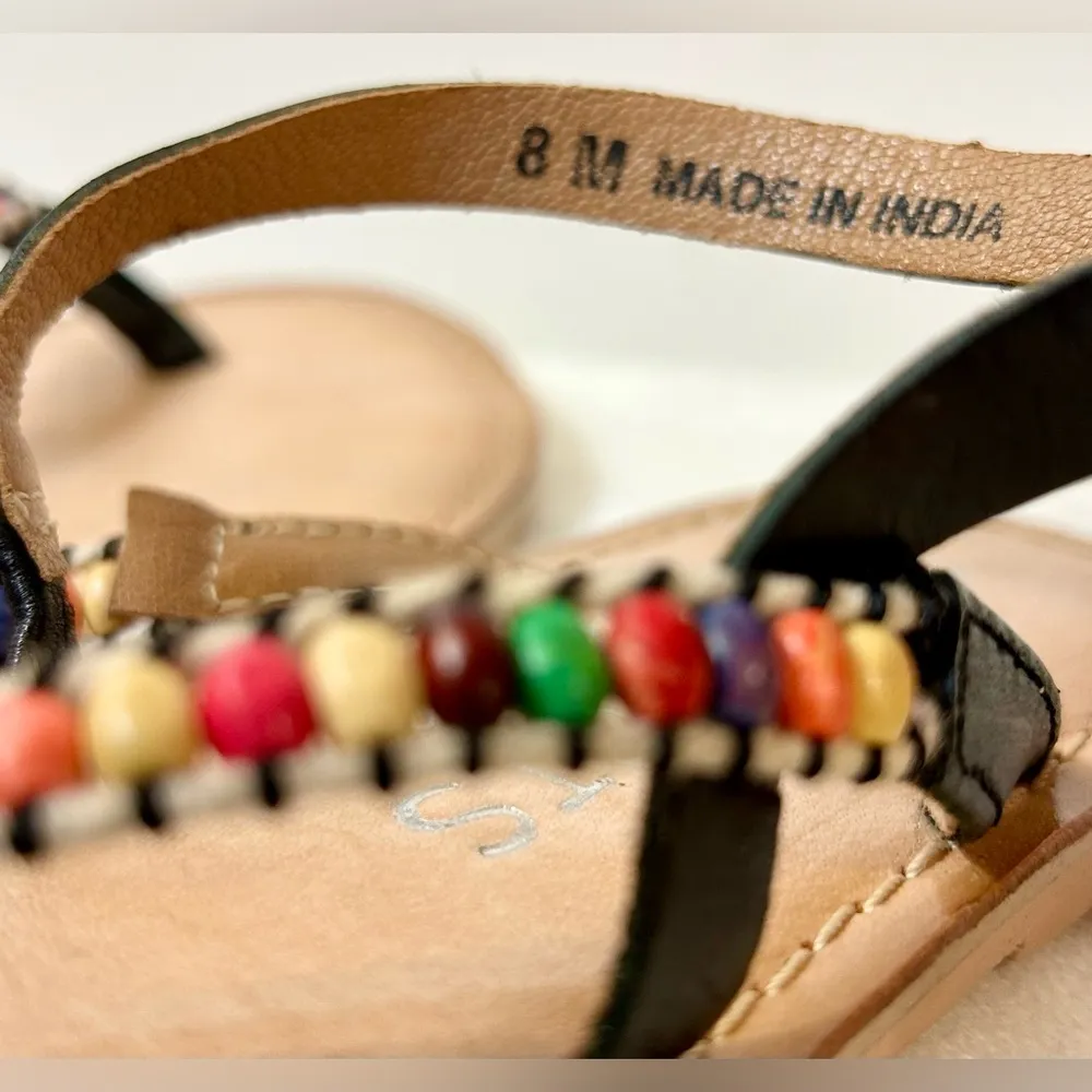 Coconuts by Matisse Multicolor Beaded Thong Sandals Size 8 - Image 5