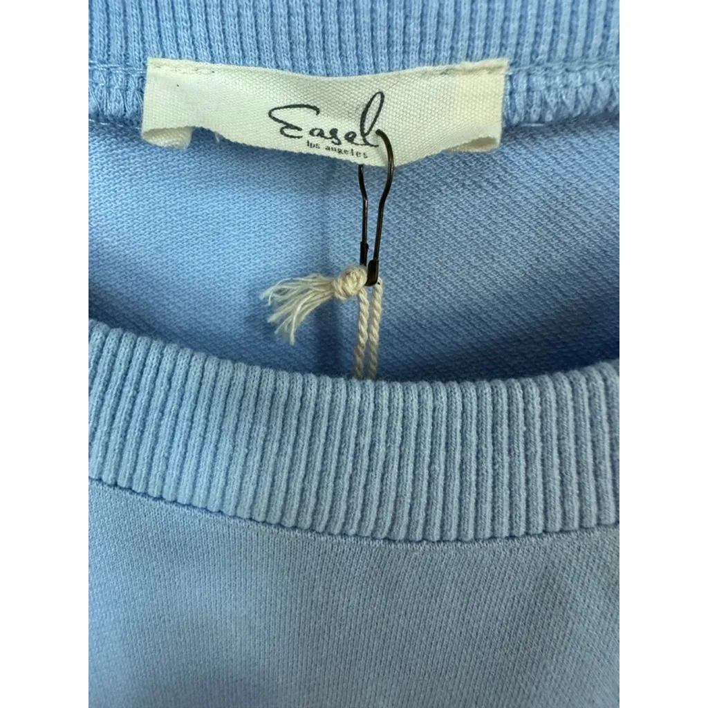 easel  Oversized Shooting Star Patch Pullover Knit Top - Image 7